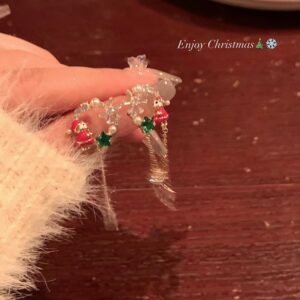 Snowflake Santa Claus earrings