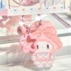 Wholesale Cartoon Kitten Pixel Acrylic Keychain Bell Pendant Student Bag Charm