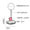 Wholesale Ballet series key chain PVC soft glue pink girl key chain bag pendant creative small gifts