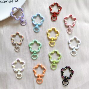 Wholesale Hand-Painted Flower Spring Keychain Zinc Alloy Cartoon DIY Accessory
