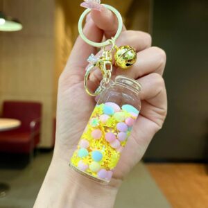 Gold hardware [yellow] luminous snowflake tall bottle / Lobster clasp