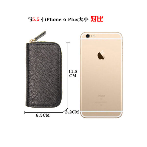 oly-d2753512fdc12362f020c7fd68a115b8 Wholesale Genuine Leather Multi-functional Zippered Key Case
