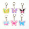 oly-f633362efac3c47a18b015221828223f Wholesale Cute Colorful Butterfly Acrylic Keychain Charm
