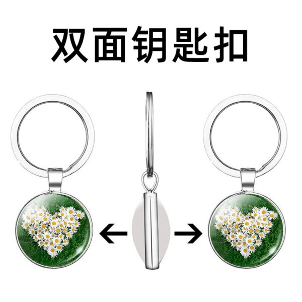 Wholesale Trendy Four Leaf Clover Keychain Metal Electroplating Fashion Accessory for Resale