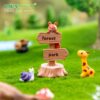Wholesale Cartoon Resin Road Sign Ornaments for DIY Moss Landscape Home Decor Decorative Accent