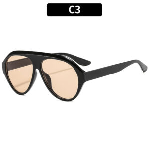 C3-black frame light tea slices