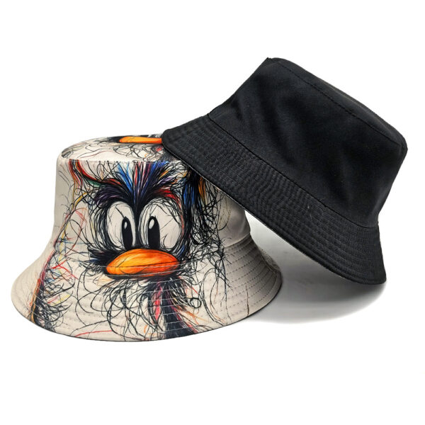 Wholesale Creative Duck Pattern Reversible Bucket Hat Fashion Accessory Sun Protection Gift