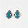 oly-006ff19b1cbcaa36127f0f0caeacd465 Wholesale Vintage Style Leaf Wrapped Sapphire Drop Earrings, Zinc Alloy, for Party and Gift