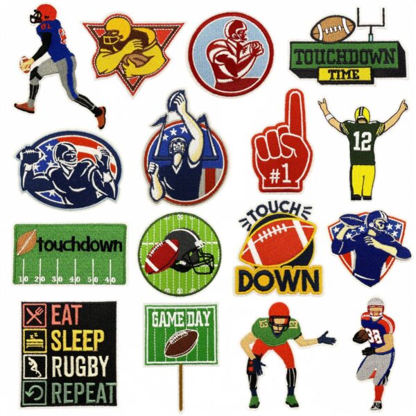 oly-007b2deef99d02fc770ec9dec13c2c55 Wholesale Polyester Embroidered Rugby Patch Decorative Accent for Clothing Accessories