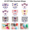 Wholesale 8pcs Cute Love Mini Cup Keychain Sticker