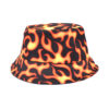 Wholesale Flame Print Fisherman Hat Summer Outdoor Travel Bucket Hat Fashion Accessory