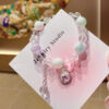 oly-00b09d76f126ea230e6c4d8407e81cb1 Wholesale Unicorn Milk Cap Two Color Glass Bracelet Fashion Jewelry Accessory Gift for Girls