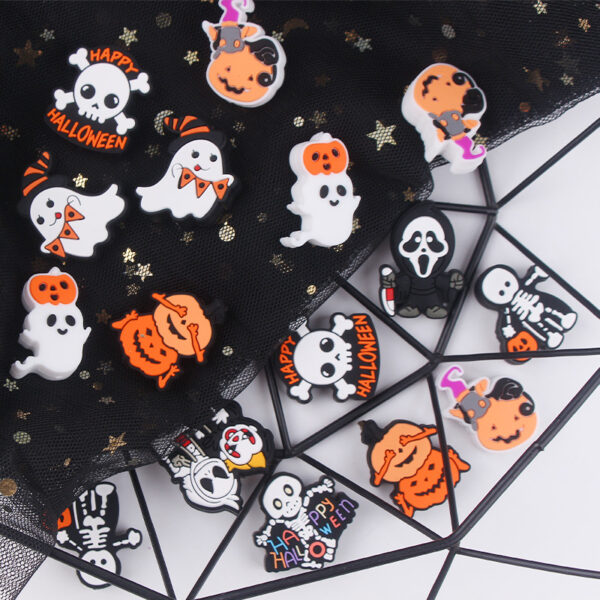 Wholesale Silicone Halloween Baby Teether Pumpkin Witch Pacifier Clip for Infant Gifts