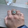 Wholesale Bohemian Teardrop Turquoise Irregular Ring, Alloy Electroplated Jewelry Accessory for Wedding Gift