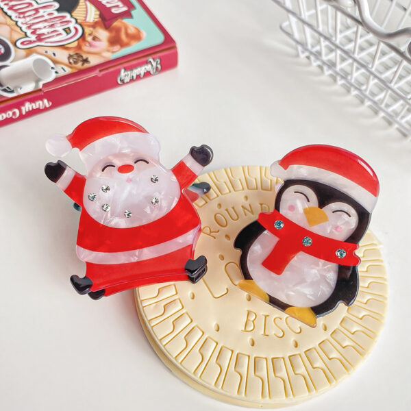 Wholesale Chic Acrylic Santa Claus Hair Claw Clip Fashion Hair Accessory for Women