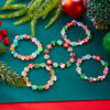 oly-00bd9c2658758d60164c3a1eb2bf44b7 Wholesale Christmas Snowflake Handmade Soft Clay Beaded Bracelet Fashion Jewelry Boutique Resale