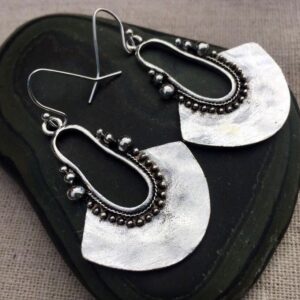 Wholesale Alloy Hollow Fan Dangle Earrings Retro Fashion Wedding Jewelry Accessory