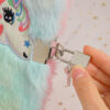 Wholesale Plush Unicorn Lock Diary Notebook for Students Trendy Journal
