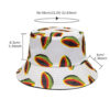 Wholesale Trendy Papaya Pattern Bucket Hat Reversible Sun Protection for Outdoor Casual Wear