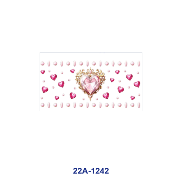 oly-00df0e2021be901c8be85c950f898c0c Wholesale 5pcs Luxurious Gilded Pink Valentines Gem Heart Floral Heart Pearl Butterfly Tiny Flower Star Mixed Decor Prints 16oz Cup UV DTF Wraps
