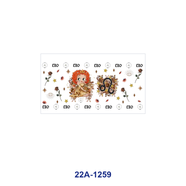 oly-00f661d31dde0470a23190431b4fafe8 Wholesale 5pcs Retro Dreamy Watercolor Cartoon Girl Zodiac Sign Flower Star Mixed Decor Prints 16oz Cup UV DTF Wraps OLY Exclusive