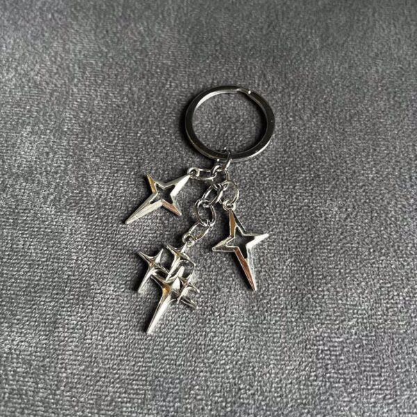 Wholesale Stylish Alloy Star Y2K Keychain Pendant Bag Charm Car Key Accessory Gift