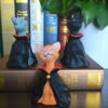 Wholesale Resin Halloween Meditating Cat in Black Robe Statue Home Decor Gift