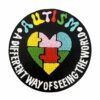 oly-011824d23cf421f820803c085d6a0d13 Wholesale Colorful Puzzle Embroidery Autism Awareness Cloth Patch Iron-On Craft Supply