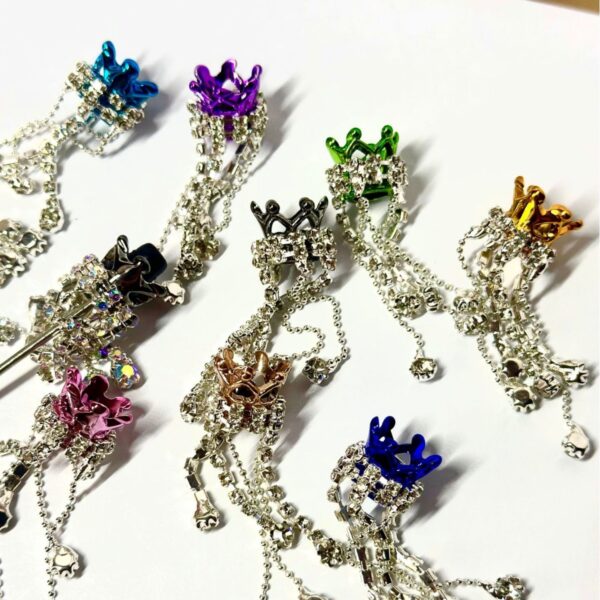 oly-0129a329586e997b8f2d42107f06d4ba Wholesale Trendy Crown Tassel Rhinestone Beads Plastic Resin DIY Jewelry Making Accessory