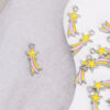 Wholesale Pink Double Sided Rainbow Meteor Pendant Zinc Alloy DIY Earring Accessory