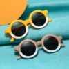 Wholesale Korean Retro Round Kids Sunglasses UV400 Protection Fashion Accessory