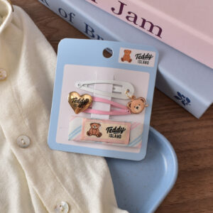 13 # Pink/white hanging circle bb clip-3pcs
