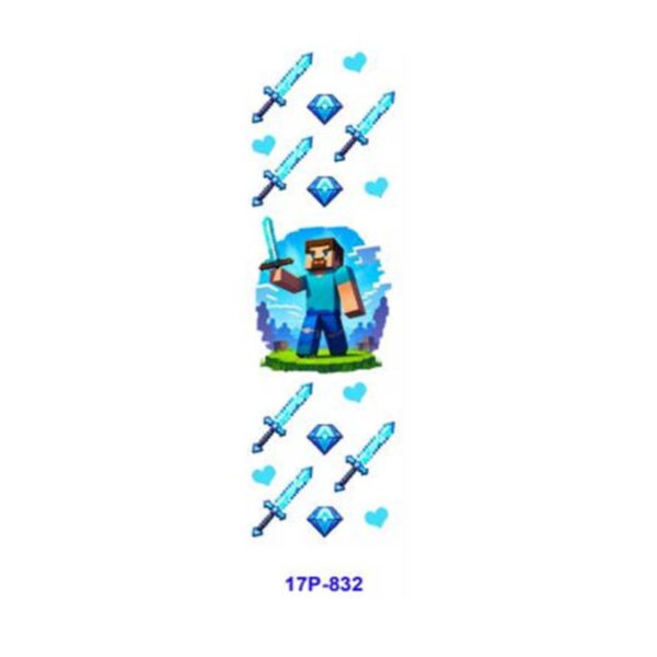 oly-015c676e54f095bd5f8155d55dcacc94 Wholesale 2/8/16pcs UV DTF Stickers Pixel Block Adventure Game Patterns Pen and Bookmark Stickers