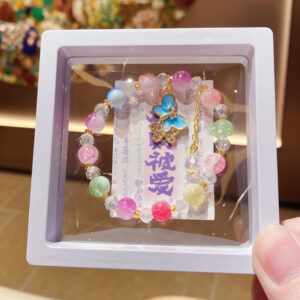Colorful milk cap floral bracelet (boxed)