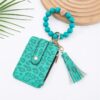 oly-01700e0a22dcfbf61d9916ab59e962ac Wholesale Leopard Print PU Card Holder Wristlet Keychain Wallet for Women Boutique Resale