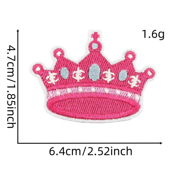 Wholesale Pink Cartoon Princess Embroidered Patch Fashion Accessory for Clothing Bags