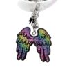 Wholesale Angel Wing Rhinestone Keychain Zinc Alloy Decorative Accessory for Bag or Gift