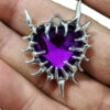 oly-018d56bb5ae9c966b8281c39caa0333c Wholesale Gothic Punk Love Heart Rhinestone Pendant Necklace, Trendy Jewelry Accessory for Party Gift