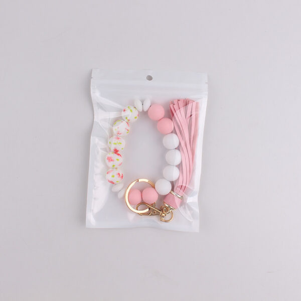 oly-01a0d89f1d15bb5897380827567ef9cb Wholesale Water Print Bead Keychain Bracelet Silicone Fashion Accessory Gift for Party
