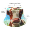Wholesale Trendy Cow Print Reversible Bucket Hat Sun Protection Unisex Outdoor Fashion Accessory