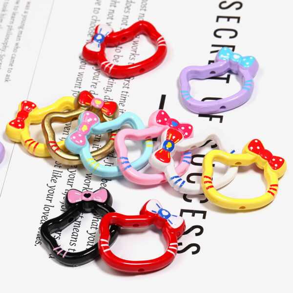 oly-01db46c0bf402e9667dc395b09945964 Wholesale UV Plated Cat Acrylic Beads Mixed Colors Fashion Phone Accessory for Resale Gift OLY Exclusive