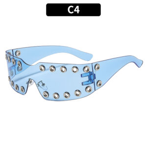 C4-transparent blue frame blue film