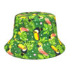 Wholesale Trendy Woodpecker Print Bucket Hat for Women Summer Outdoor Sun Protection