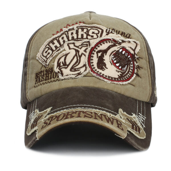 oly-0212da974bc8271ca1ab59af79d6114a Wholesale Shark Embroidery Baseball Cap 3D Letter Cotton Hat Adjustable Fashion Accessory for Resale