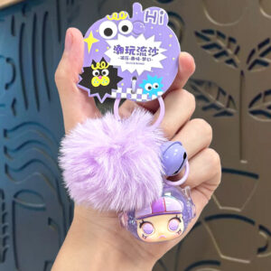 Fluffy ball jelly bean astronaut - purple