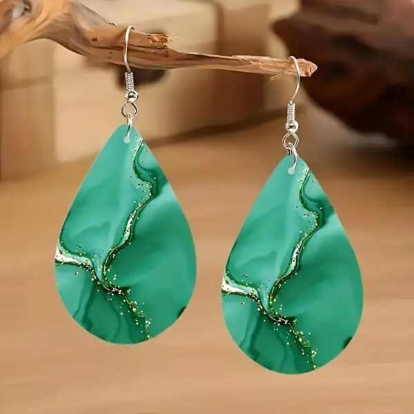 oly-025385ff976d05f74b54c905c555f586 Wholesale Bohemian Water Drop Acrylic Earrings Party Wear Fashion Accessory