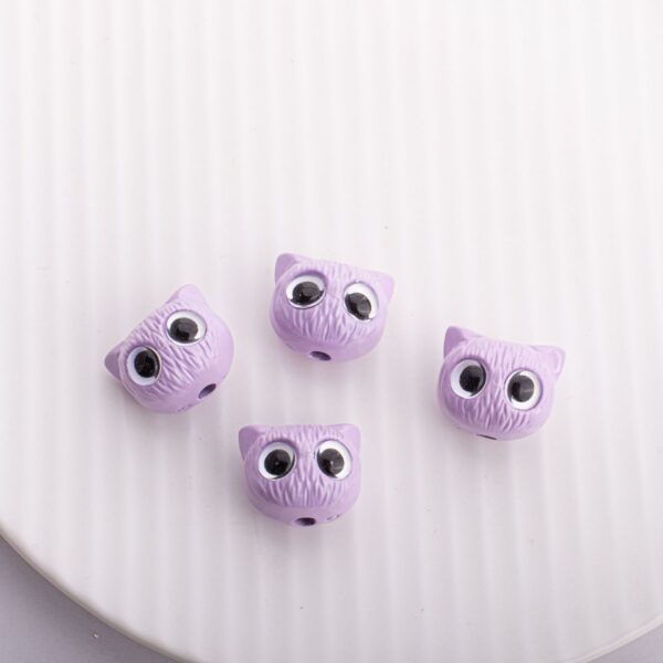 Wholesale Cute Owl Acrylic Loose Beads Solid Color DIY Fashion Accessory for Bracelet and Car Decor Gift