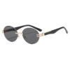 oly-027157a44489e97448c2ac6036b14dc3 Wholesale Trendy Rimless Round Sunglasses Gold Frame Gray Lens UV400 Sun Glasses for Vacation Travel Fashion Accessory