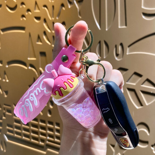 oly-0272c949f5178ba9dfdc24bfa219eeab Wholesale Acrylic Bubble Bead Milk Tea Cup Keychain Trendy Decorative Accessory for Party