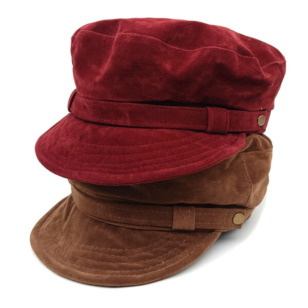Wholesale Retro British Style Suede Newsboy Cap Stylish Sun Protection Hat for Women